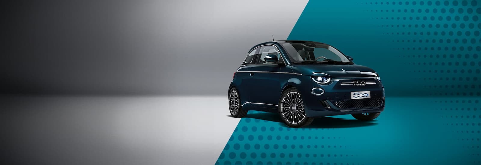 Fiat 500e bleu