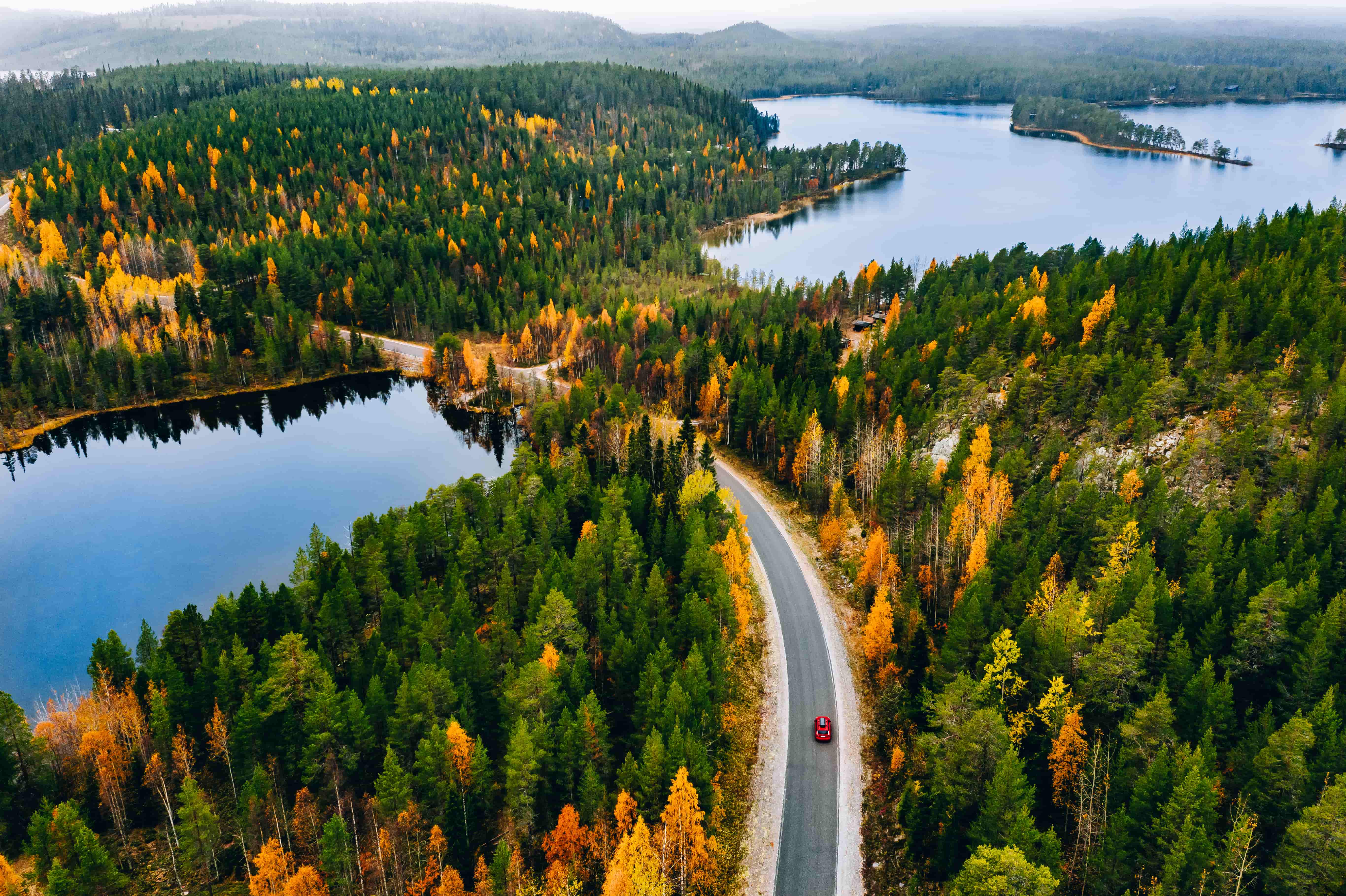 Route avec voiture