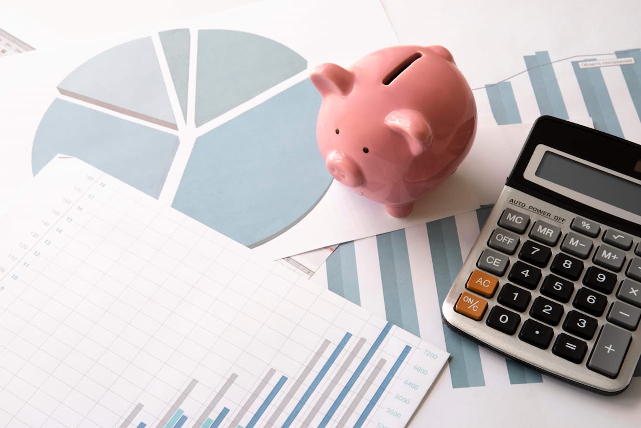 tirelire calculette et graphique