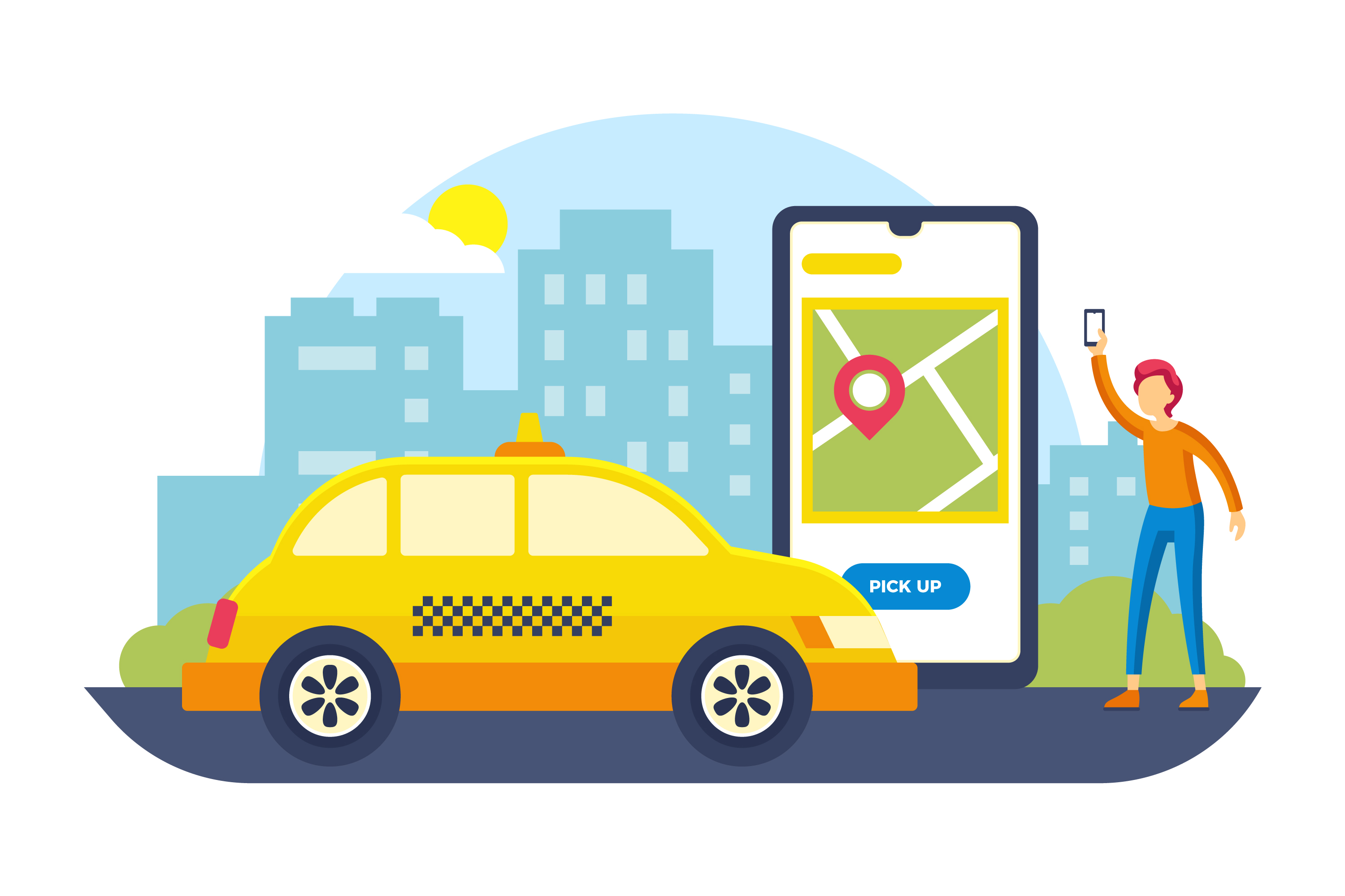 voiture-tourisme-taxi-illustration