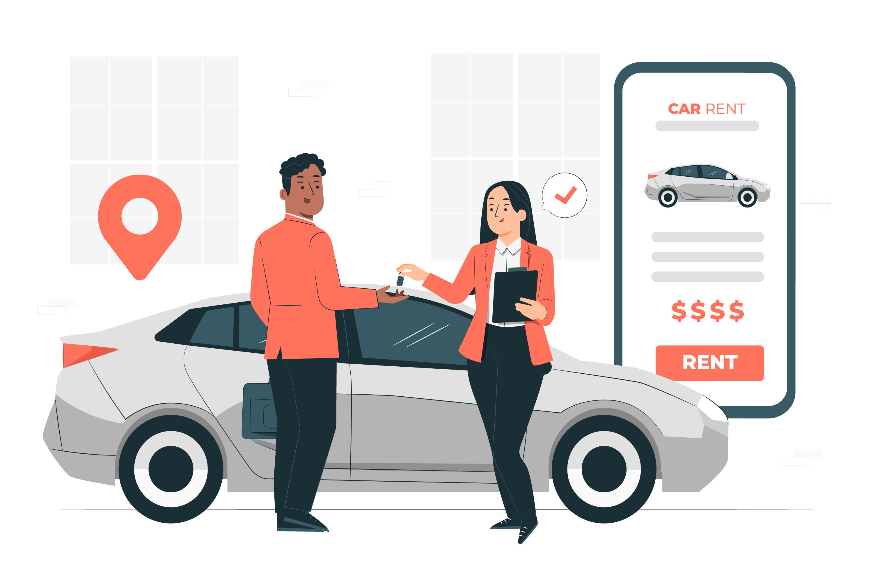 Location voiture illustration