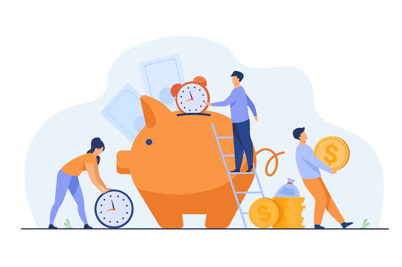 Illustration tirelire economie d'argent