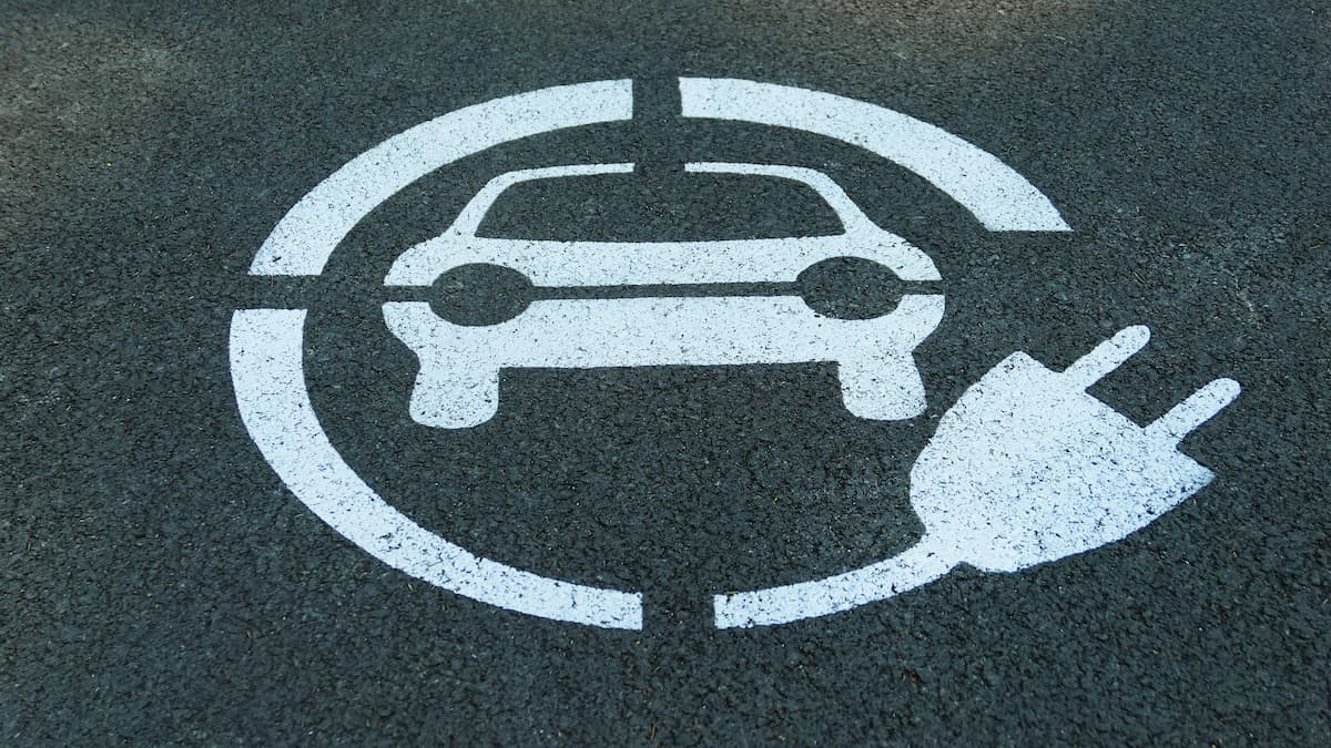 Symbole voiture électrique